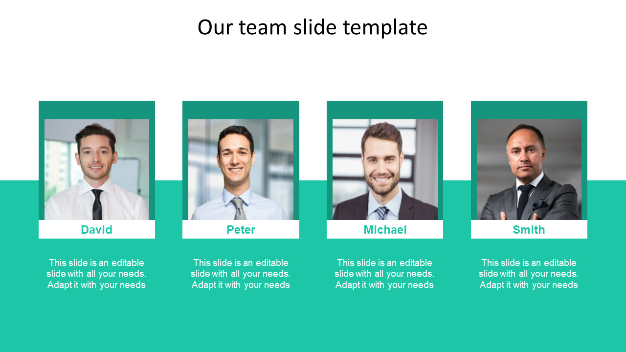 Get Our Team Slide Template Powerpoint For Presentation